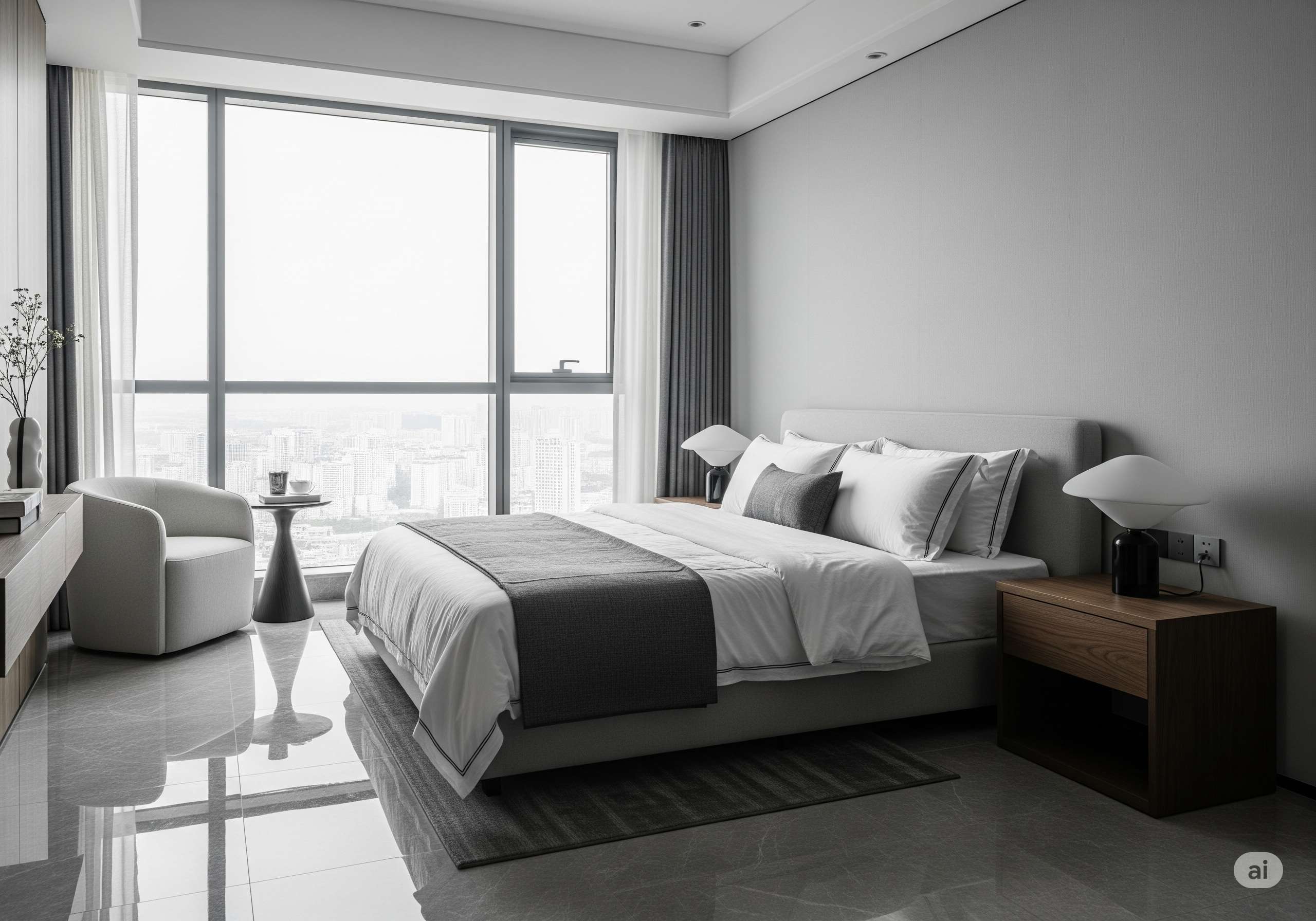 Indiabulls Heights spacious master bedroom with premium amenities