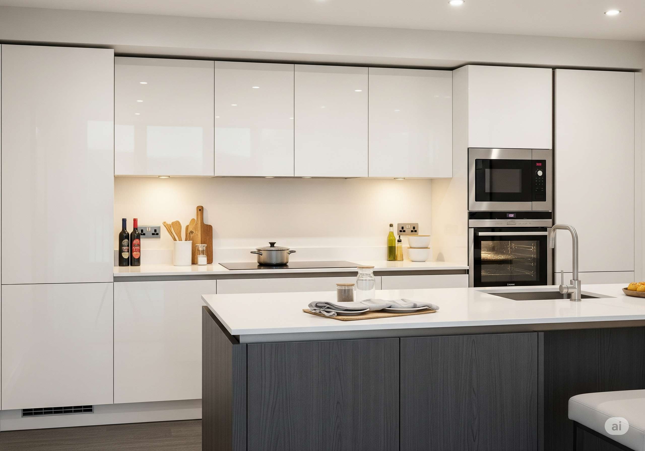 Indiabulls Heights modern kitchen with premium appliances and fittings